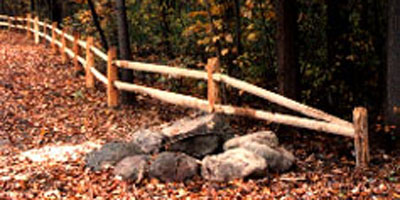 2 rail split rail fencing